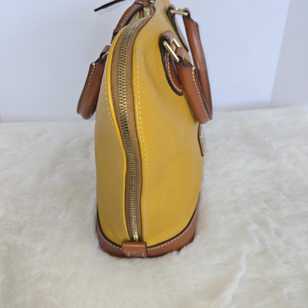 Dooney & Bourke Yellow Leather Satchel - Picture 5 of 14